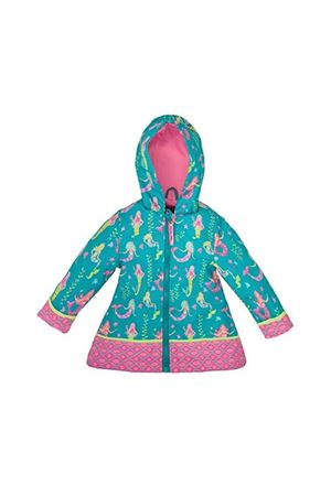 Stephen Joseph Kız Çocuk Deniz Kızı Temalı Kapişonlu Yağmurluk Yeşil