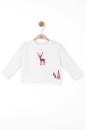 NK KIDS 35623-CEYLAN SWEAT 1/4 KIRMIZI