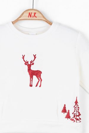 NK KIDS 35623-CEYLAN SWEAT 1/4 KIRMIZI