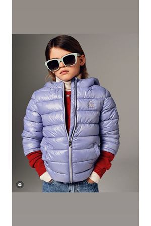 BENETTON KIZ ÇOCUK LİLA LOGOLU MEVSİMLİK İNCE PUFFER MONT