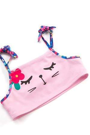 Denokids Çiçekli Kedi Kız Çocuk Bikini