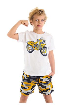 Denokids Motorcycle Erkek Çocuk T-shirt Şort Takım