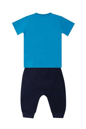 Denokids Astronot Erkek Çocuk T-shirt Kapri Şort Takım