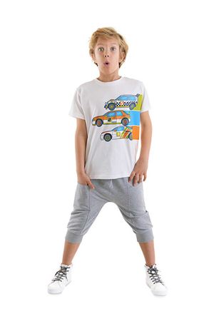 Denokids Yarışçı Erkek Çocuk T-shirt Kapri Şort Takım
