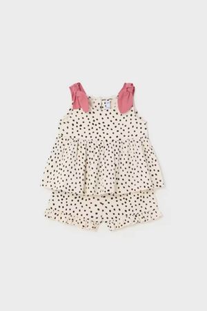 Mayoral Kız Bebek Şort Set 1228-72 Bej