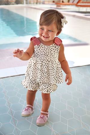 Mayoral Kız Bebek Şort Set 1228-72 Bej