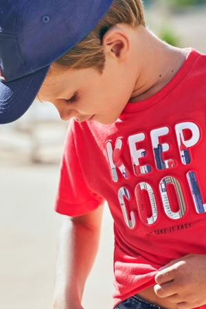 Mayoral Erkek Çocuk T-Shirt 03016-17 Kırmızı Yeşil