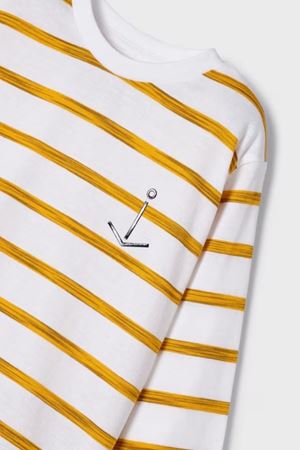 Mayoral Erkek Çocuk Çizgili T-Shirt 03025-27 Kahverengi