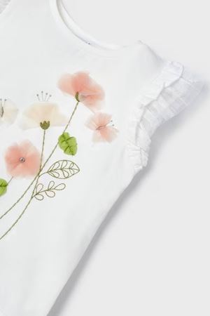 Mayoral Kız Çocuk T-Shirt 03079-50 Krem-Bej