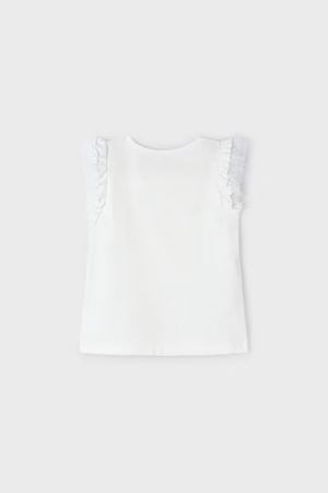 Mayoral Kız Çocuk T-Shirt 03079-51 Krem-Turuncu