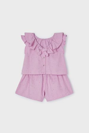 Mayoral Kız Çocuk Şort Set 3258-53 Mor