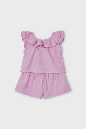 Mayoral Kız Çocuk Şort Set 3258-53 Mor