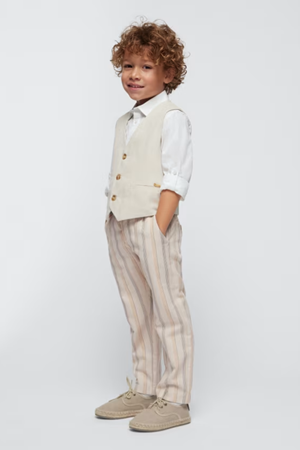 Mayoral Erkek Çocuk Çizgili Pantolon 03541-65 Gri