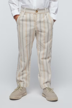 Mayoral Erkek Çocuk Çizgili Pantolon 03541-65 Gri