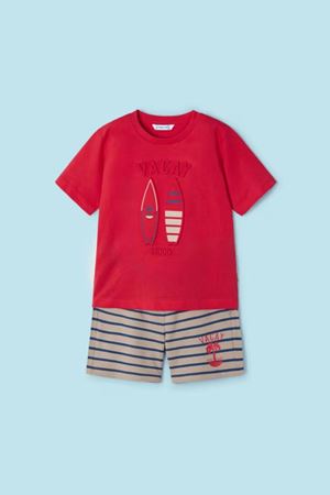 Mayoral Erkek Çocuk Şort Set 03607-20 Kırmızı