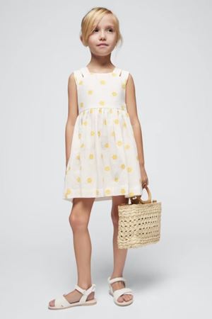 Mayoral Kız Çocuk Elbise 03922-94 Krem