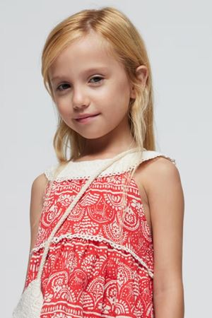Mayoral Kız Çocuk El Çantalı Elbise 03935-83 Kırmızı