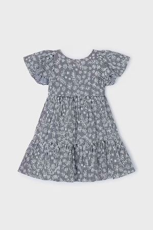 Mayoral Kız Çocuk Çizgili Elbise 03940-23 Lacivert