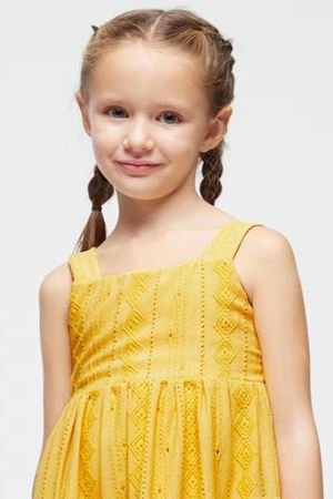 Mayoral Kız Çocuk Elbise 03950-21 Sarı