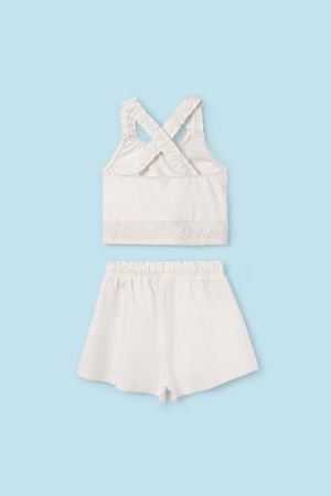 Mayoral Kız Şort Set 6275-64 Krem