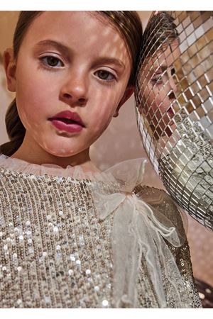 KIDS GARDEN 4186 PULLU GÜMÜŞ ELBİSE