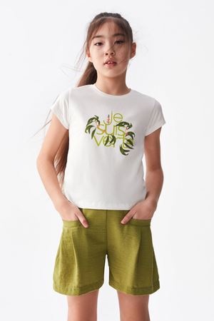 NK KIDS 34482-VERTE T-SHIRT 8/14 KREM