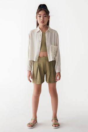 NK KIDS 36338-ARİNNA GÖMLEK KREM/KAHVE 8/14