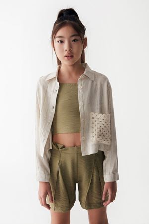 NK KIDS 36338-ARİNNA GÖMLEK KREM/KAHVE 8/14