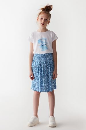 NK KIDS 36369-TEKNE T-SHIRT BEYAZ/MAVİ 8/14