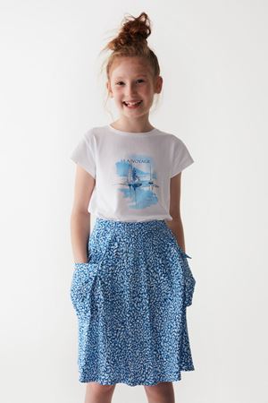 NK KIDS 36369-TEKNE T-SHIRT BEYAZ/MAVİ 8/14