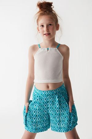 NK KIDS 36374-DÖNENCE BLUZ BEYAZ/MAVİ 8/14