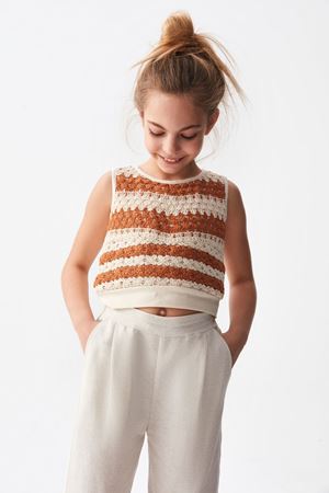 NK KIDS 36380-SOLDIER BLUZ 8/14 KREM/ORANJ