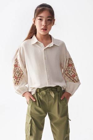 NK KIDS 36417-KANEVİÇE GÖMLEK 8/14 KREM