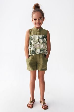 NK KIDS 36502-INDIA BLUZ HAKİ 4/8 