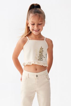 NK KIDS 36504-GREEN BLUZ 4/8 KREM 