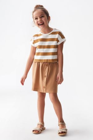 NK KIDS 36528-GELİNCİK T-SHIRT 4/8 TAŞ CAMEL