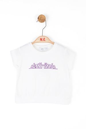 NK KIDS 36617-BAHÇE TSHIRT 1/4 EKRU/LİLA 