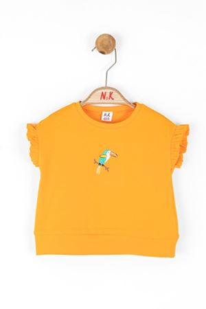 NK KIDS 36603-LITTLE PARROT T-SHIRT 1/4 TURUNCU 