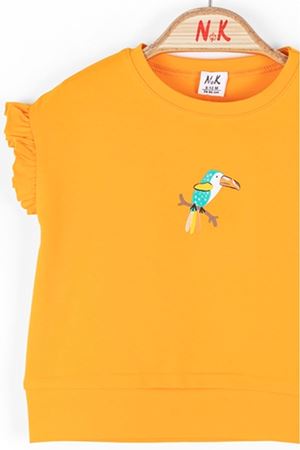 NK KIDS 36603-LITTLE PARROT T-SHIRT 1/4 TURUNCU 
