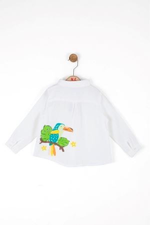 NK KIDS 36604-PARROT GÖMLEK 1/4 BEYAZ 