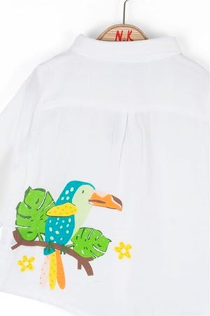 NK KIDS 36604-PARROT GÖMLEK 1/4 BEYAZ 