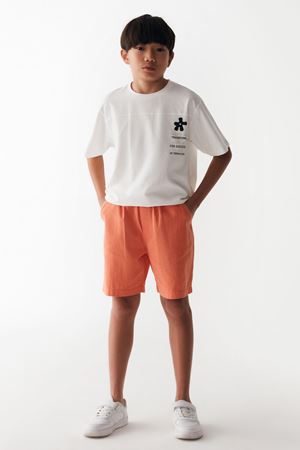 NK KIDS 46304-BORDER T-SHIRT 8/14 EKRU