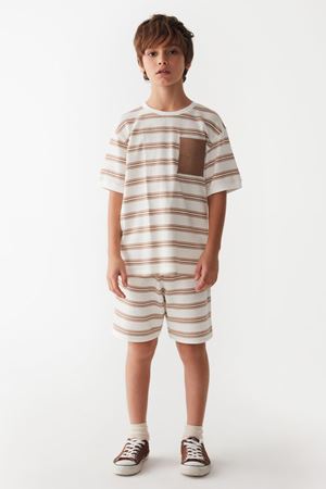 NK KIDS 46305-ÇİZGİLİ EKRU-VİZON 8/14