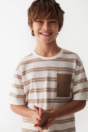 NK KIDS 46305-ÇİZGİLİ EKRU-VİZON 8/14