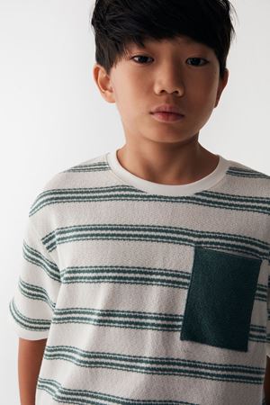 NK KIDS 46305-ÇİZGİLİ EKRU-YEŞİL 8/14