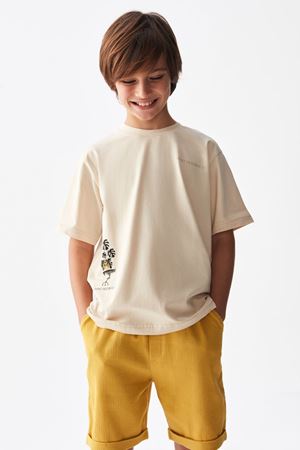 NK KIDS 46310-OTHERS T-SHIRT 8/14 KREM/SARI