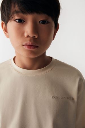 NK KIDS 46310-OTHERS T-SHIRT 8/14 KREM/YEŞİL
