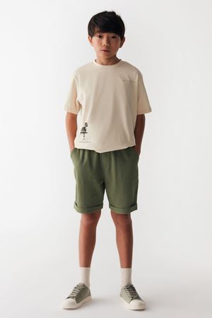 NK KIDS 46310-OTHERS T-SHIRT 8/14 KREM/YEŞİL