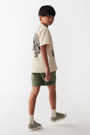 NK KIDS 46310-OTHERS T-SHIRT 8/14 KREM/YEŞİL