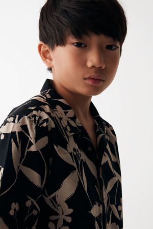 NK KIDS 46311-FLORA GÖMLEK 8/14 SİYAH